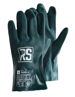 RS Duplo Rękawice chemiczne 27 cm, rozm. 10, zielone