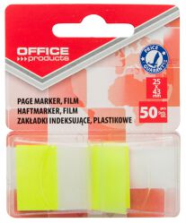 Office Products Zakładki indeksujące papier Pp, 25X43Mm, 1X50 Kart., Blister, Żółte