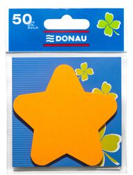Donau Bloczek Samoprzylepny 1x50 kart., gwiazdka, zawieszka, pomarańczowy
