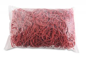 Office Products Gumki recepturki średnica 70mm, 1,5x1,5mm, 60% kauczuku, 1000g, zgrzewka, czerwone