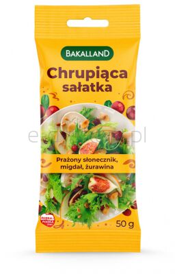 Chrupiąca sałatka Bakalland, mix prażonych ziaren z żurawiną, 50g