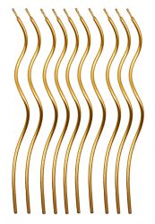 Świeczki spiralne Part Go, 14cm, 10 szt., złote