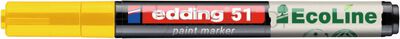 Marker olejowy na bazie wody e-51 EDDING EcoLine, 1-2mm, żółty