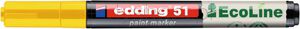 Marker olejowy na bazie wody e-51 EDDING EcoLine, 1-2mm, żółty