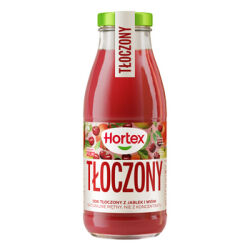 Hortex sok tłoczony z jabłek i wiśni, naturalnie mętny, nie z koncentratu butelka szklana 250ml