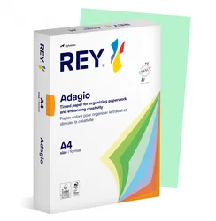 Papier ksero REY ADAGIO, A4, 160gsm, 09 zielony pastel *RYADA160X478 R100, 250 ark.