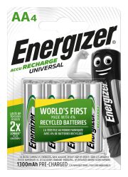 Energizer Akumulator Universal, AA, HR6, 1,2V, 1300mAh, 4szt.
