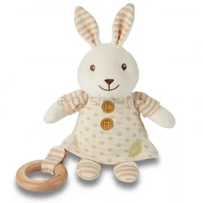 Bawełniany przytulak - króliczek od 0m-ca (21cm) fsc & gots