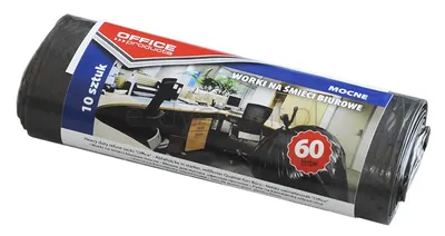Office Products Worki na śmieci biurowe mocne (LDPE), 60l, 10szt., czarne