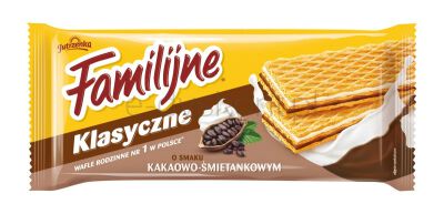 Jutrzenka Wafle Familijne 180 g, śmietankowo-kakaowe