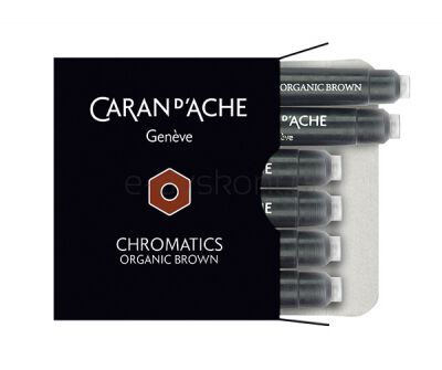 Caran D'ache Naboje Chromatics Organic Brown, 6szt., brązowe