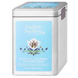 English Tea Shop Herbata Biała Z Trawą Cytrynową, Czarnym Bzem I Borówkami Sypana, W Puszce 100G Bio