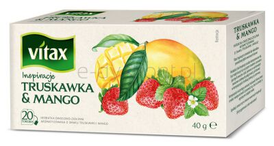 Vitax Herbata Inspirations TRUSKAWKA I MANGO, 20 torebek