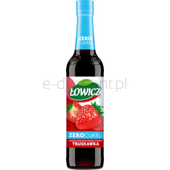 ŁOWICZ zagęszczająca baza napoju truskawka zero cukru 400 ml