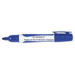 Q-Connect Marker do tablic Premium, gum. rękojeść, okrągły, 2-3mm (linia), niebieski