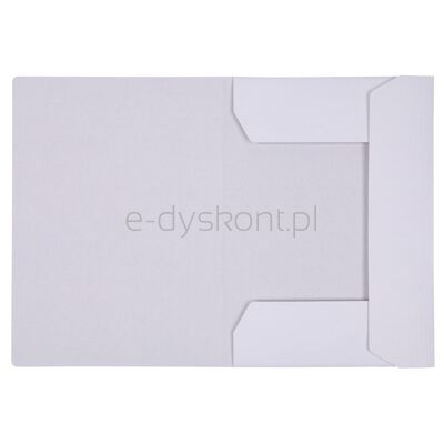 Teczka z gumką OFFICE PRODUCTS Budget Pro, karton, biała wewn., A4, 250gsm, 3-skrz., biała