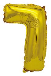 Part Go Balon foliowy cyfra 7, 80cm, złoty