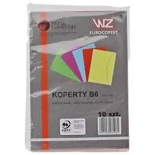 Koperta B-6 apla Couvertic, mix kolorów, (foliowana po 10 sztuk)