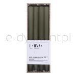 Donau HOME Świeca stołowa długa ryflowana 25x300 mm, 4 szt., khaki - 2
