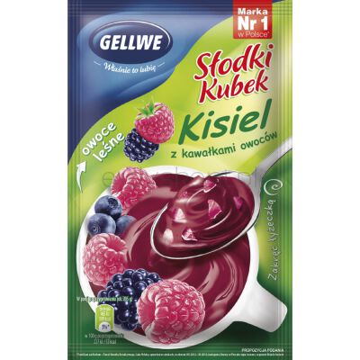 Gellwe Kisiel Słodki Kubek Owoce Leśne Z Owocami 28G