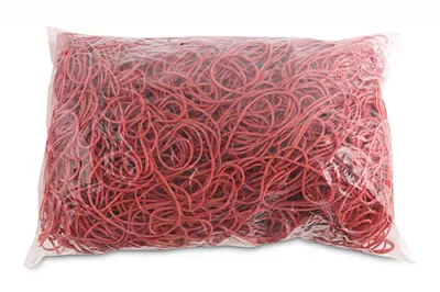 Office Products Gumki recepturki średnica 80mm, 1,5x1,5mm, 60% kauczuku, 1000g, zgrzewka, czerwone 