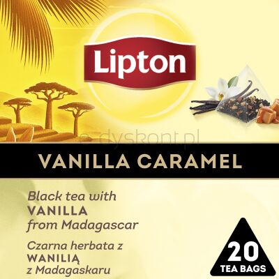 Lipton Herbata Piramidki Vanilla Caramel 20Torebek