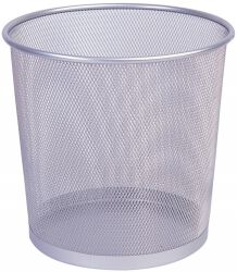 Q-Connect Kosz na Śmieci Office Set metalowy 12l srebrny