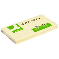 Q-Connect Bloczek samoprzylepny, 127x76mm, 1x100 kart., jasnożółty