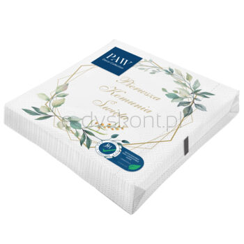 PAW Serwetki 3 ply 1/4 Lunch 33 cm x 33 cm Communion Leaves Frame 20 szt.