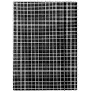 Donau Teczka z gumką karton, A4, 400gsm, 3-skrz., Czarna w kratę