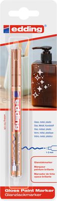 Edding Marker olejowy połyskujący e-751 1-2mm, blister, miedziany