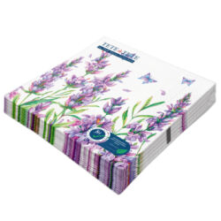 TETE a TETE Serwetki 3 ply 1/4 Lunch 33 cm x 33 cm Lavender Butterfly 20 szt.