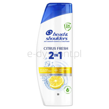 Head & Shoulders Citrus Fresh 2 w 1 Szampon Przeciwłupieżowy z Odżywką 400 ml. Włosy bez Łupieżu