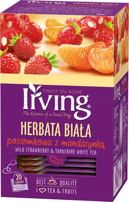 Irving Herbata Biała, Poziomkowa Z Mandarynką, 20 Kopert