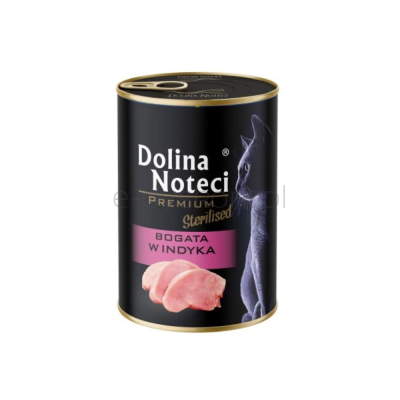 Dolina Noteci Premium Mokra karma dla kotów sterylizowanych puszka indyk 400g