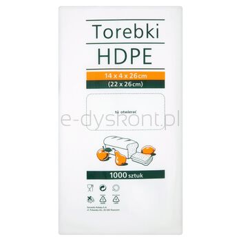 Sarantis Hdpe Torebki Spożywcze 14X4X26 Cm 1000 Sztuk