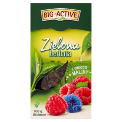 Big Active Herbata zielona z owocem maliny 100G