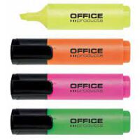 Office Products Zakreślacz fluorescencyjny, 2-5mm (linia), 4szt., mix kolorów [BIURO]