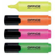 Office Products Zakreślacz fluorescencyjny, 2-5mm (linia), 4szt., mix kolorów