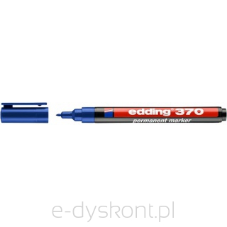 Marker permanentny e-370 EDDING, 1mm, niebieski