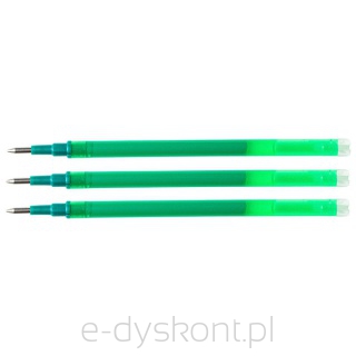 Wkład do długopisu wymazywalnego Q-CONNECT, 1,0mm, 3szt., zawieszka, zielony