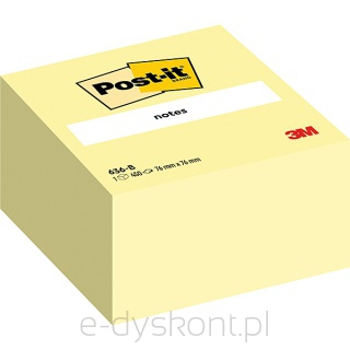 Kostka samoprzylepna POST-IT (636B), 76x76mm, 1x450 kart., żółta