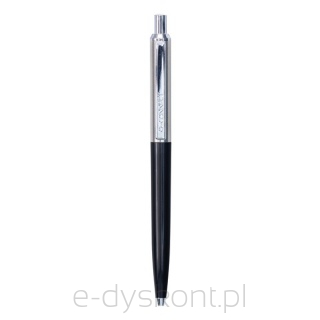 Długopis automatyczny Q-CONNECT PRESTIGE, 0,7mm, czarno/srebrny, wkład niebieski